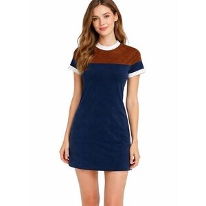 STAUD 2 tone terry cloth mini dress